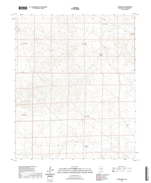 Cistern Draw New Mexico US Topo Map Image