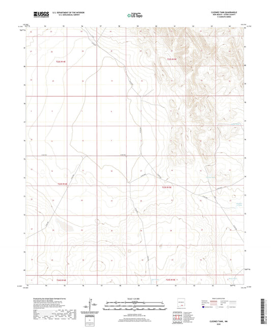 Cleones Tank New Mexico US Topo Map Image