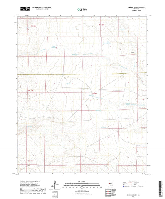 Comanche Ranch New Mexico US Topo Map Image