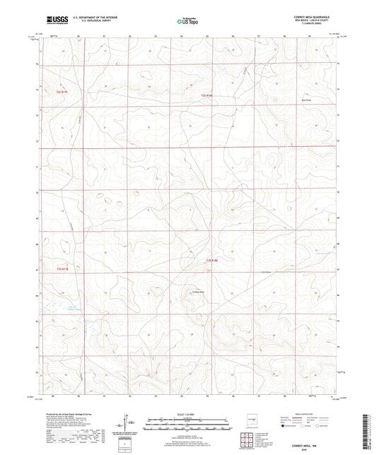 Cowboy Mesa New Mexico US Topo Map Image