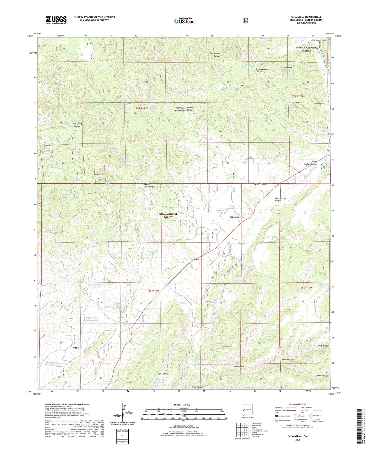 Cruzville New Mexico US Topo Map Image