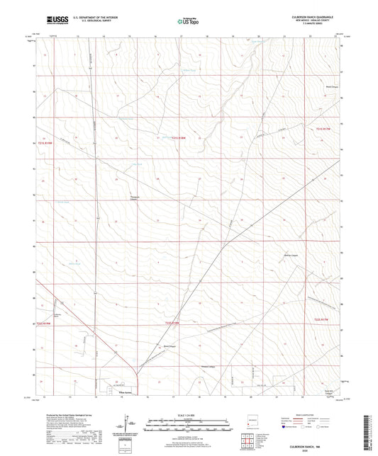 Culberson Ranch New Mexico US Topo Map Image