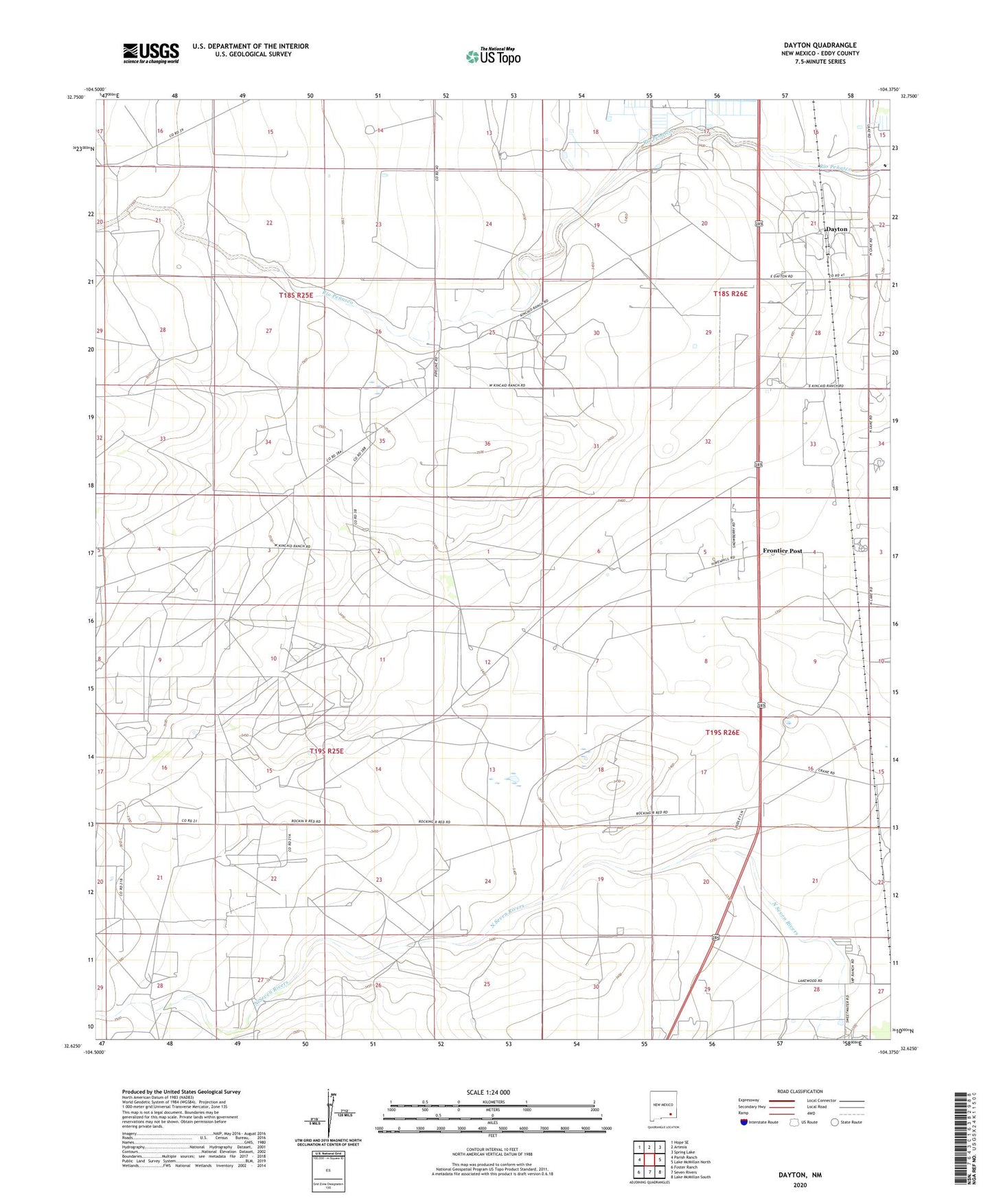 Dayton New Mexico US Topo Map Image