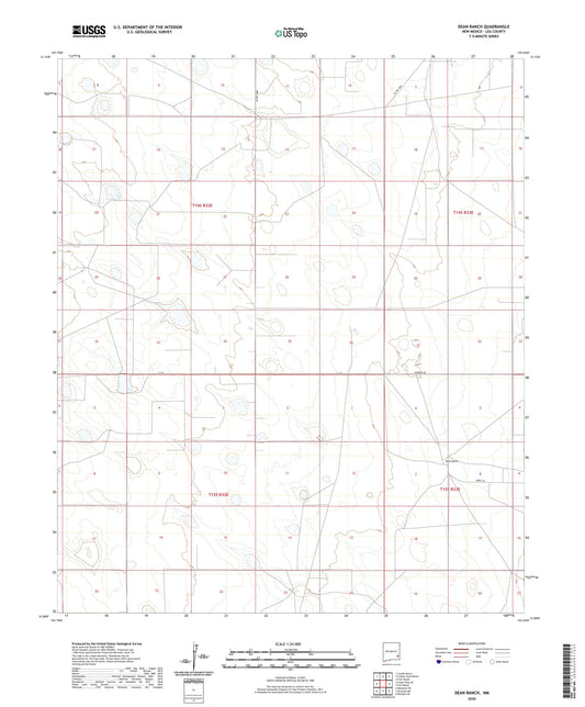 Dean Ranch New Mexico US Topo Map Image