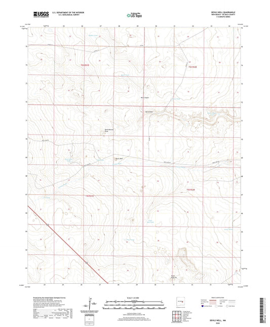 Devils Well New Mexico US Topo Map Image
