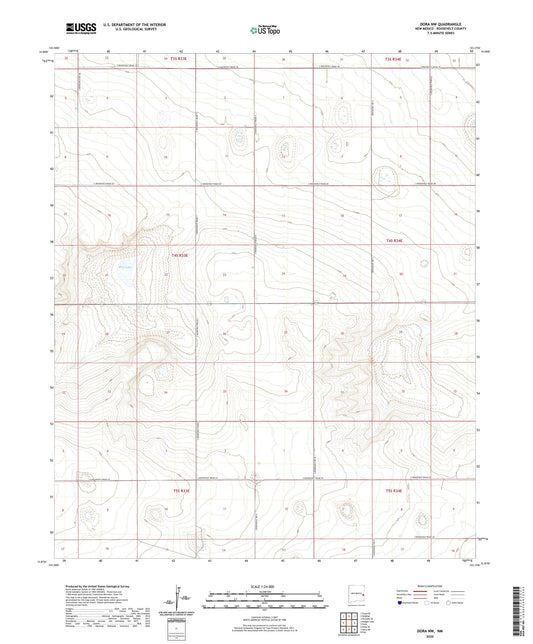 Dora NW New Mexico US Topo Map Image