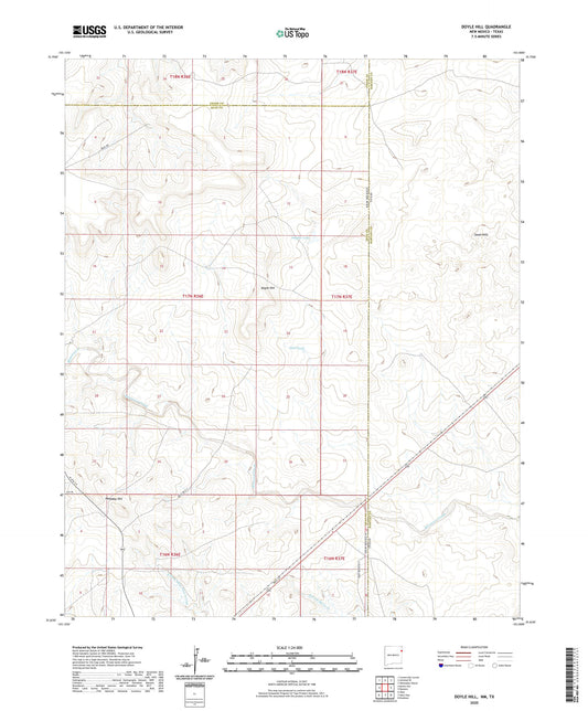 Doyle Hill New Mexico US Topo Map Image