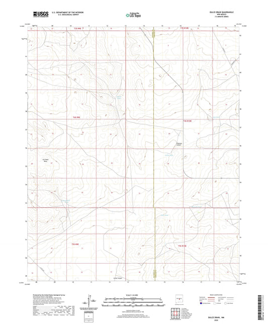 Dulce Draw New Mexico US Topo Map Image