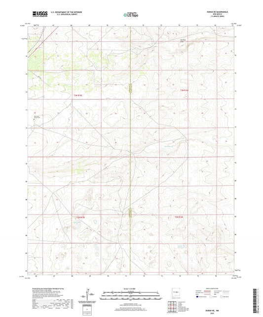Duran NE New Mexico US Topo Map Image