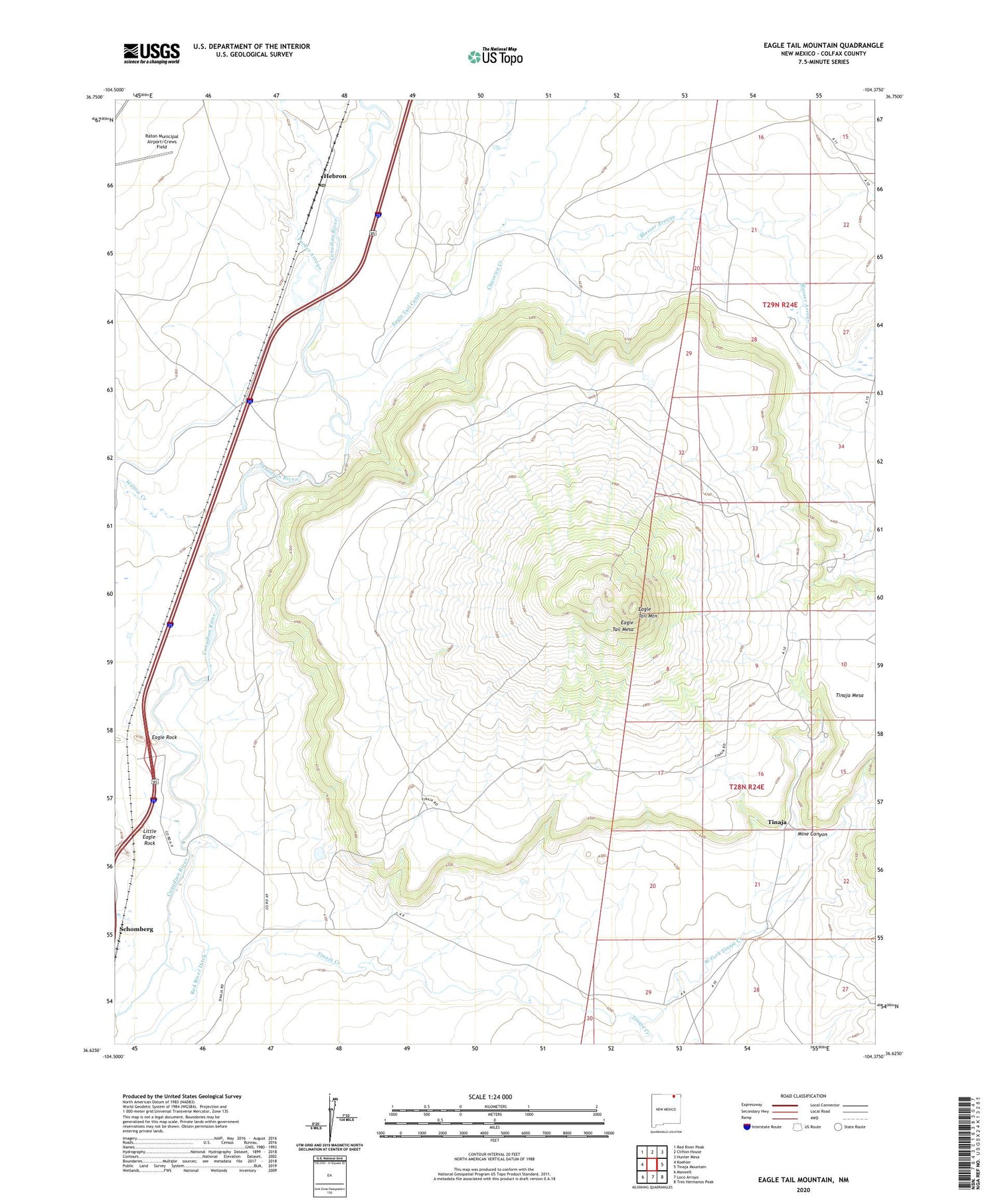 Eagle Tail Mountain New Mexico US Topo Map Image