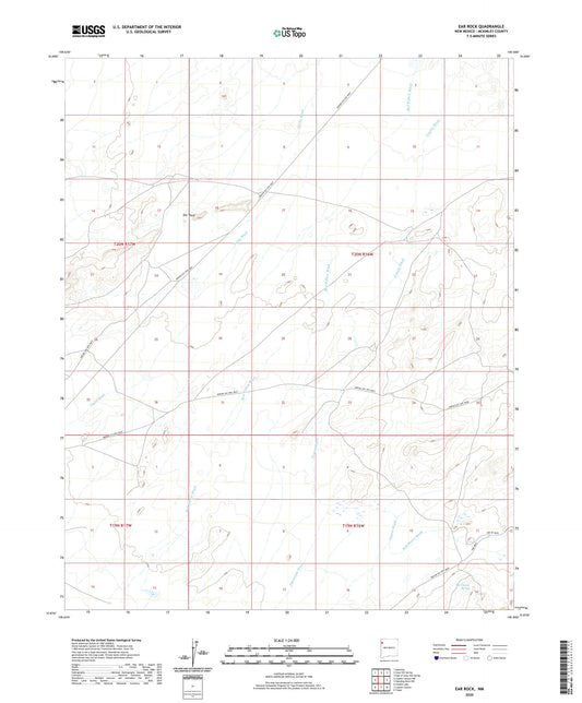 Ear Rock New Mexico US Topo Map Image