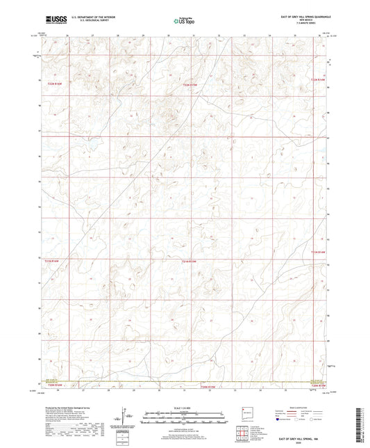 East of Grey Hill Spring New Mexico US Topo Map Image