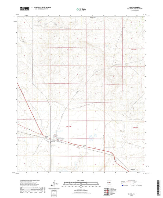 Encino New Mexico US Topo Map Image