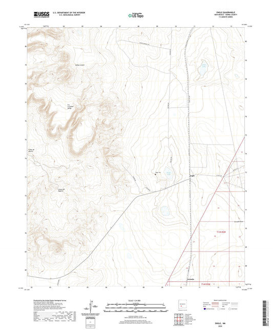Engle New Mexico US Topo Map Image