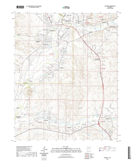 Espanola New Mexico US Topo Map Image