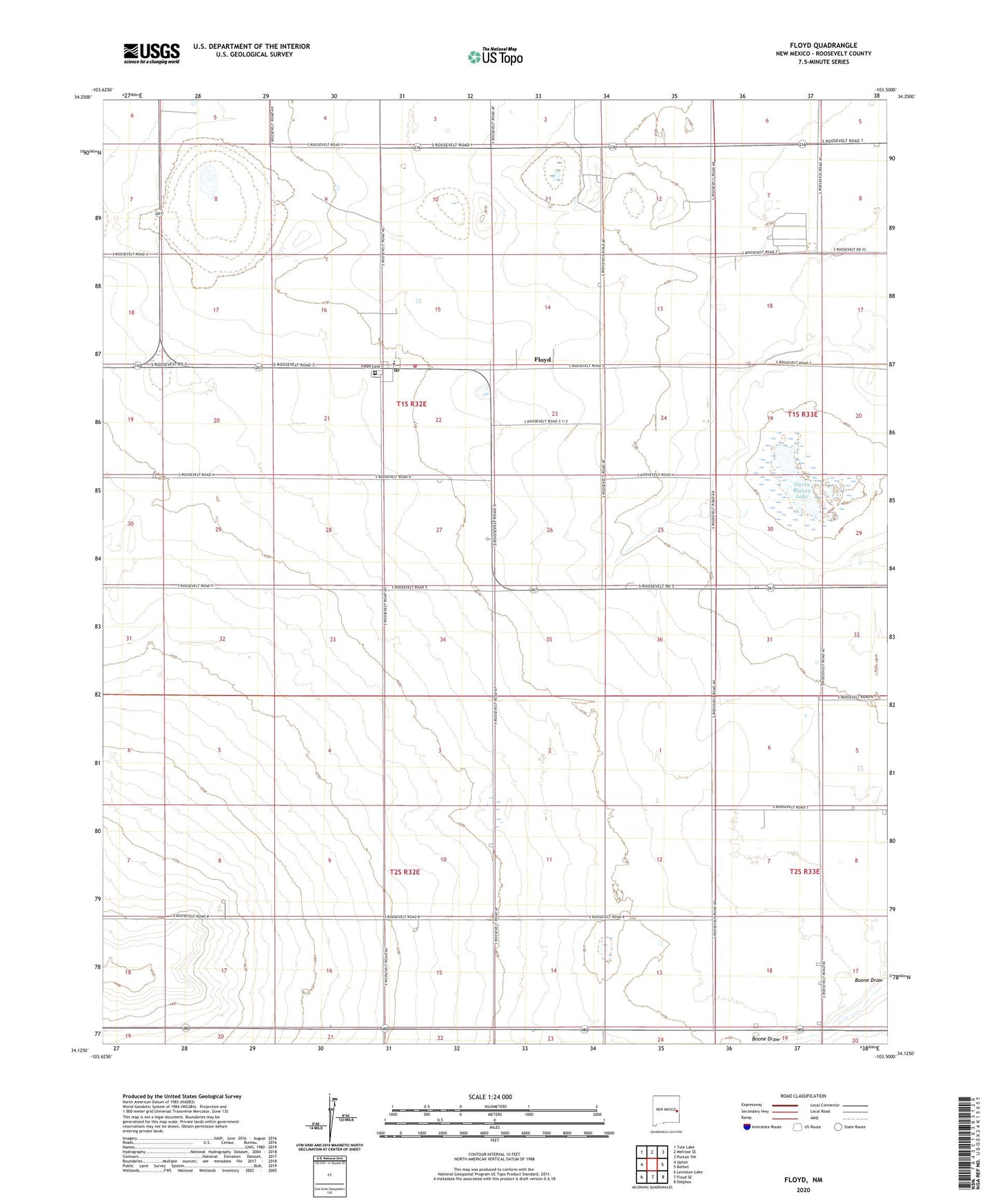 Floyd New Mexico US Topo Map Image