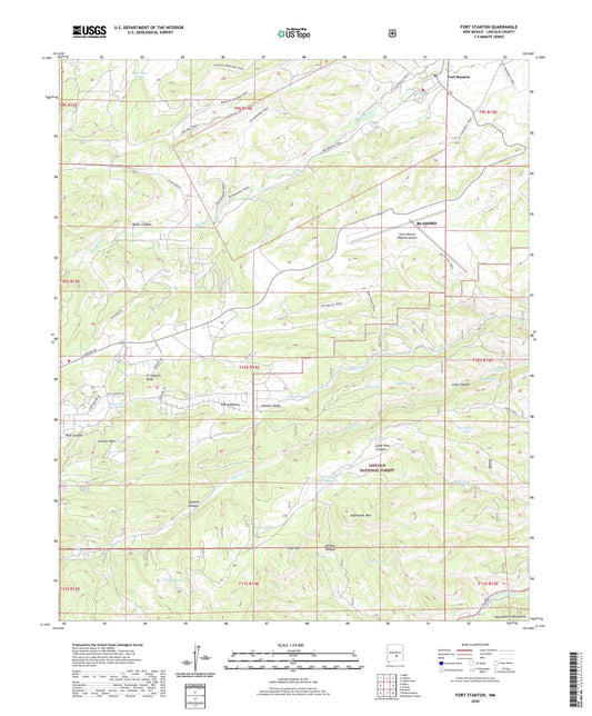 Fort Stanton New Mexico US Topo Map Image