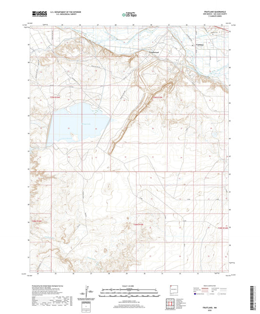 Fruitland New Mexico US Topo Map Image