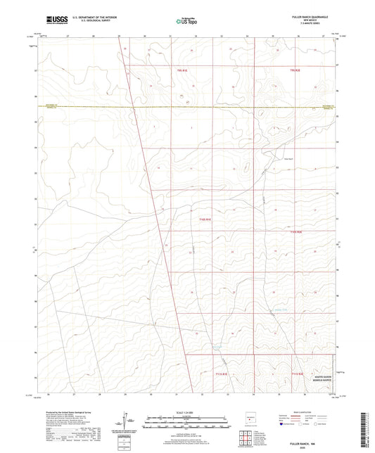 Fuller Ranch New Mexico US Topo Map Image