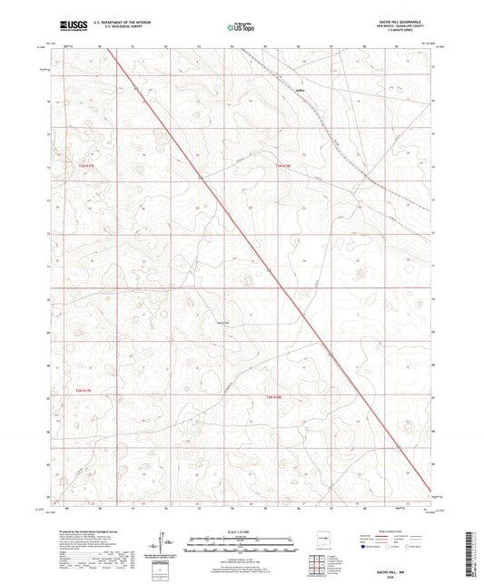 Gacho Hill New Mexico US Topo Map Image