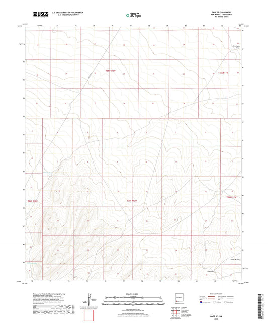 Gage SE New Mexico US Topo Map Image