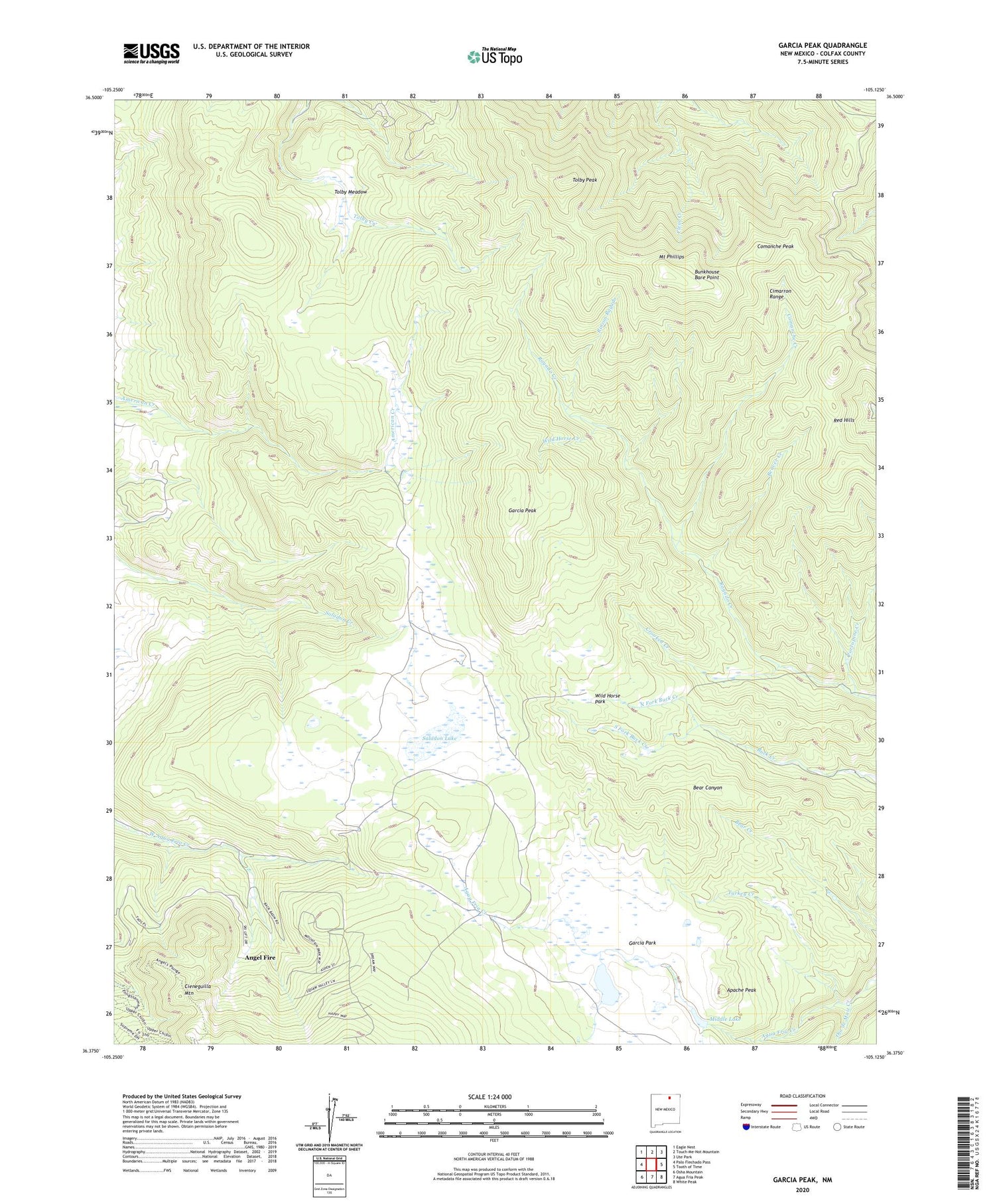 Garcia Peak New Mexico US Topo Map Image