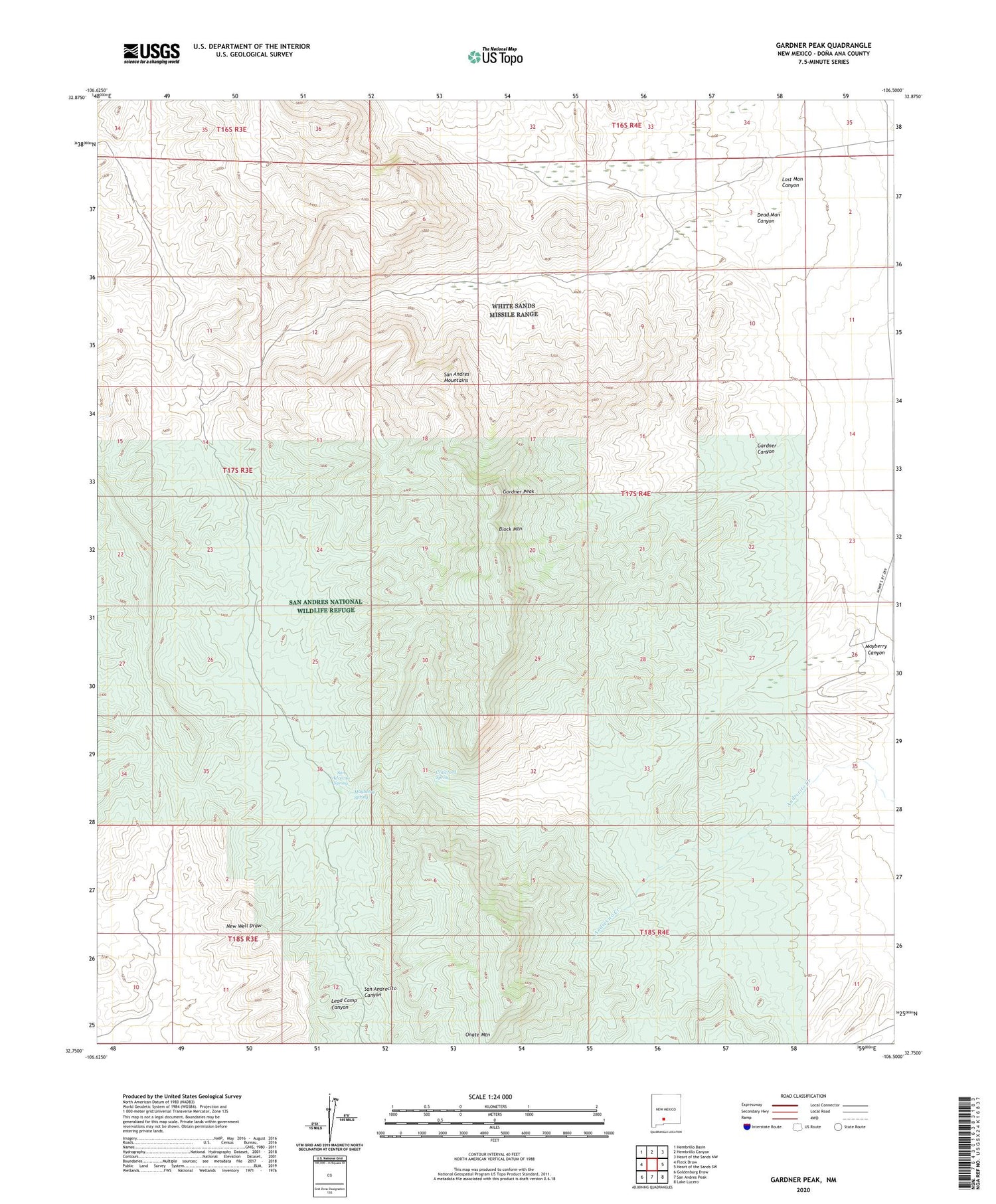 Gardner Peak New Mexico US Topo Map Image