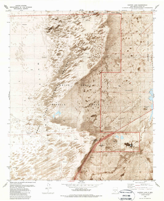 Classic USGS Garton Lake New Mexico 7.5'x7.5' Topo Map Image