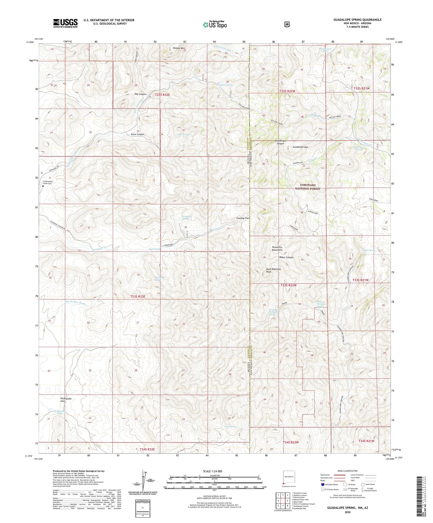 Guadalupe Spring New Mexico US Topo Map Image