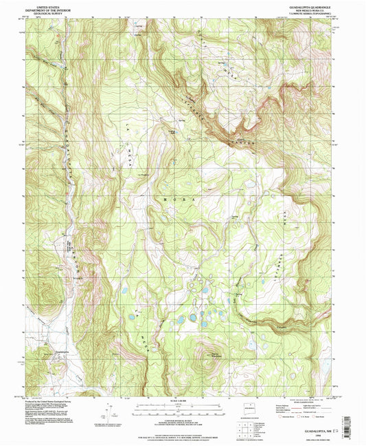 Classic USGS Guadalupita New Mexico 7.5'x7.5' Topo Map Image