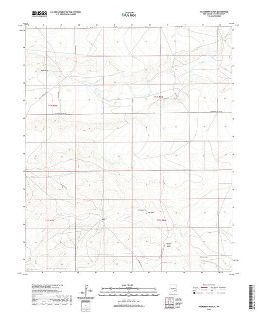 Hackberry Ranch New Mexico US Topo Map Image