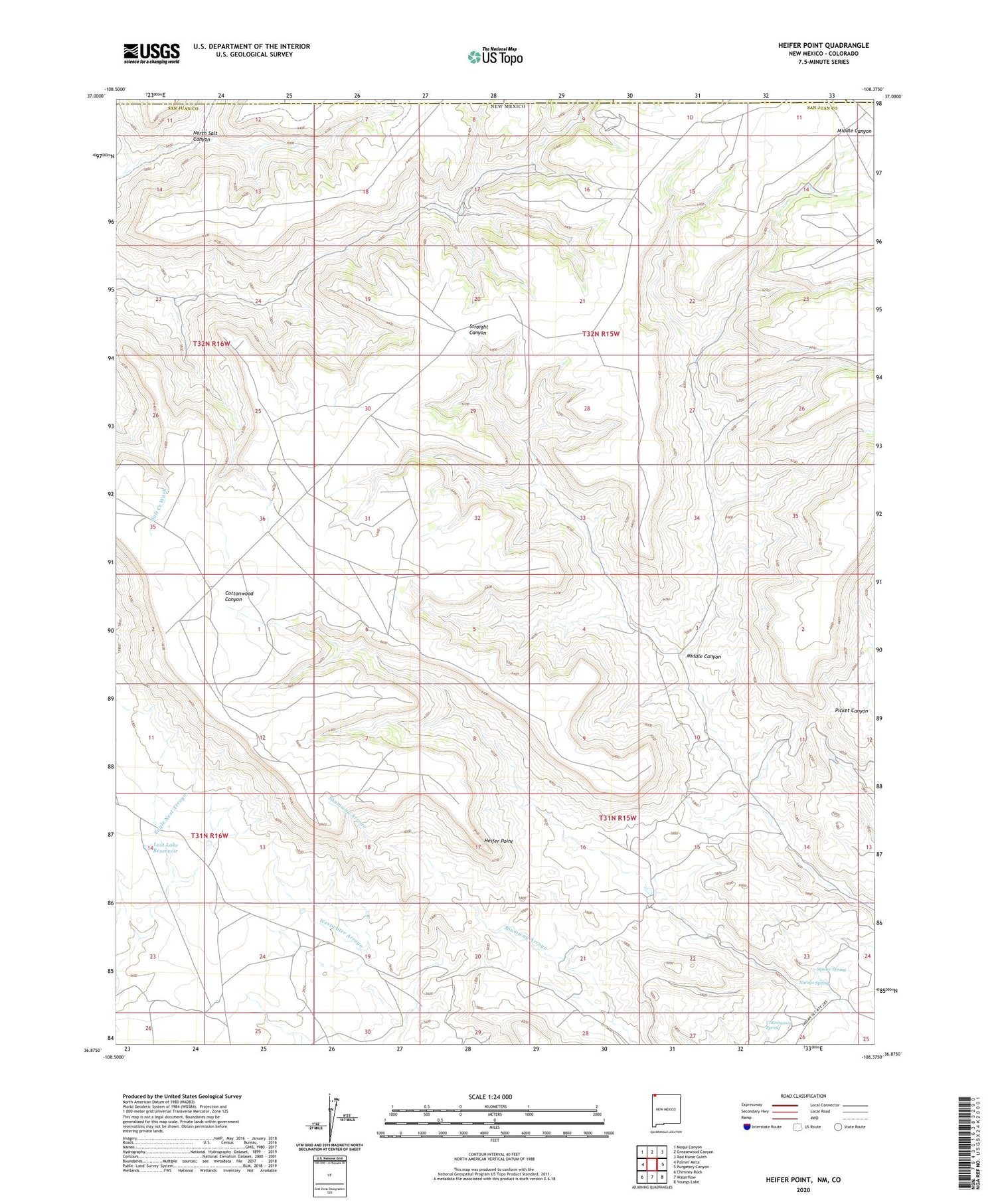 Heifer Point New Mexico US Topo Map Image