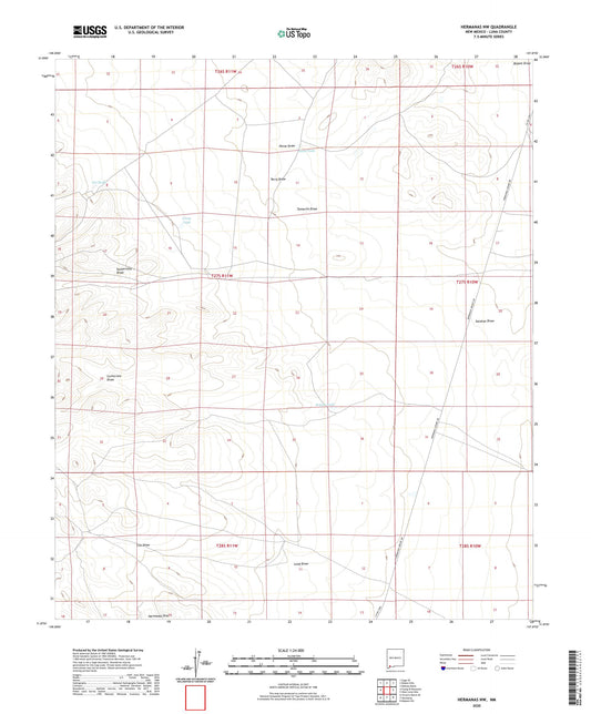 Hermanas NW New Mexico US Topo Map Image
