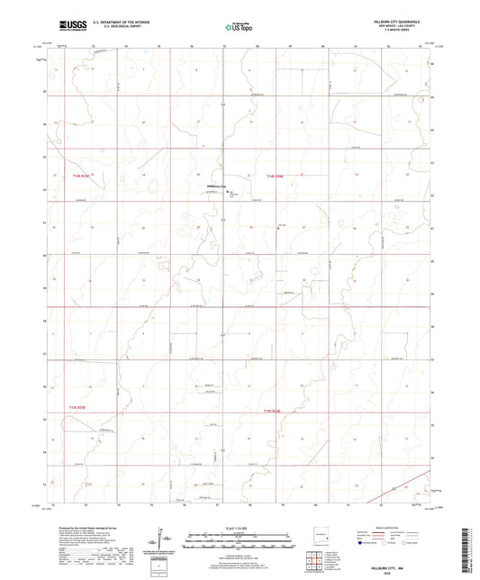 Hillburn City New Mexico US Topo Map Image