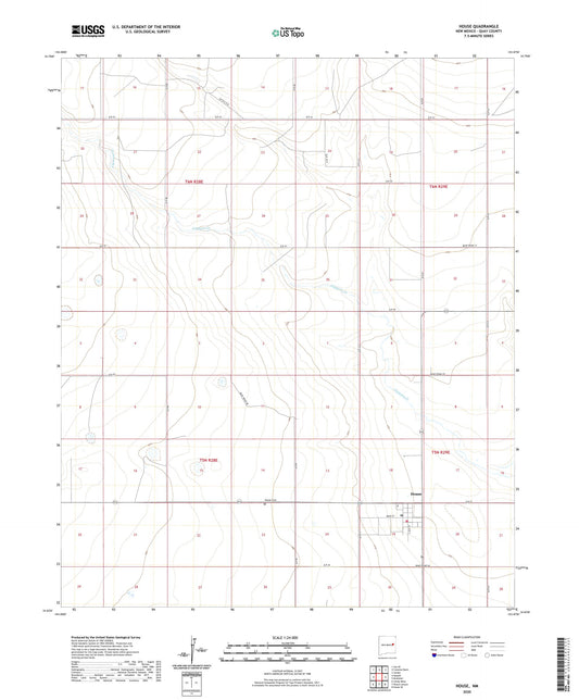 House New Mexico US Topo Map Image