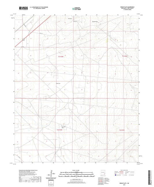 Indian Flats New Mexico US Topo Map Image