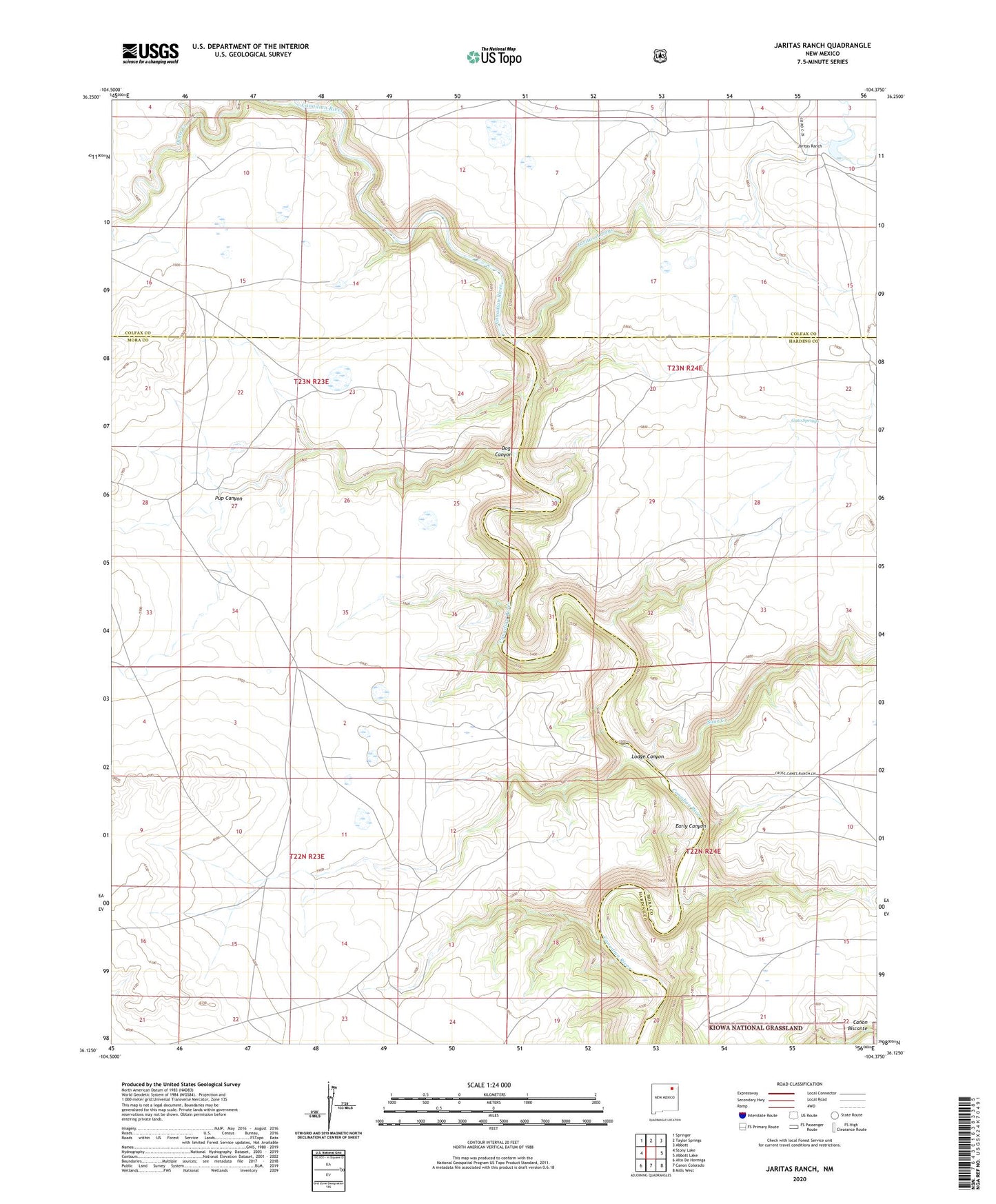 Jaritas Ranch New Mexico US Topo Map Image