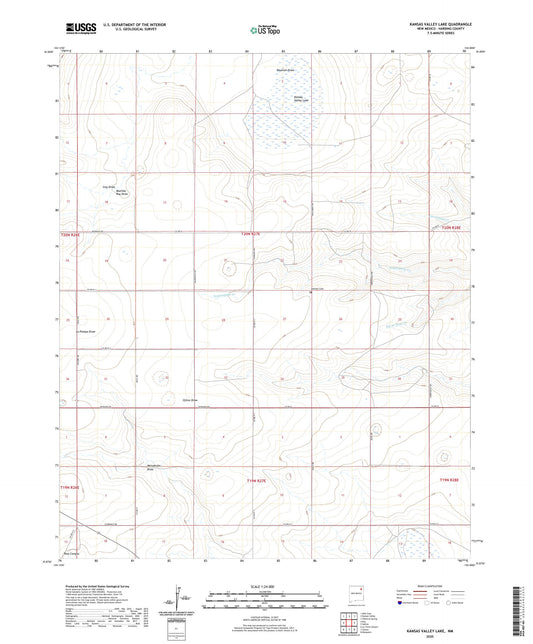 Kansas Valley Lake New Mexico US Topo Map Image