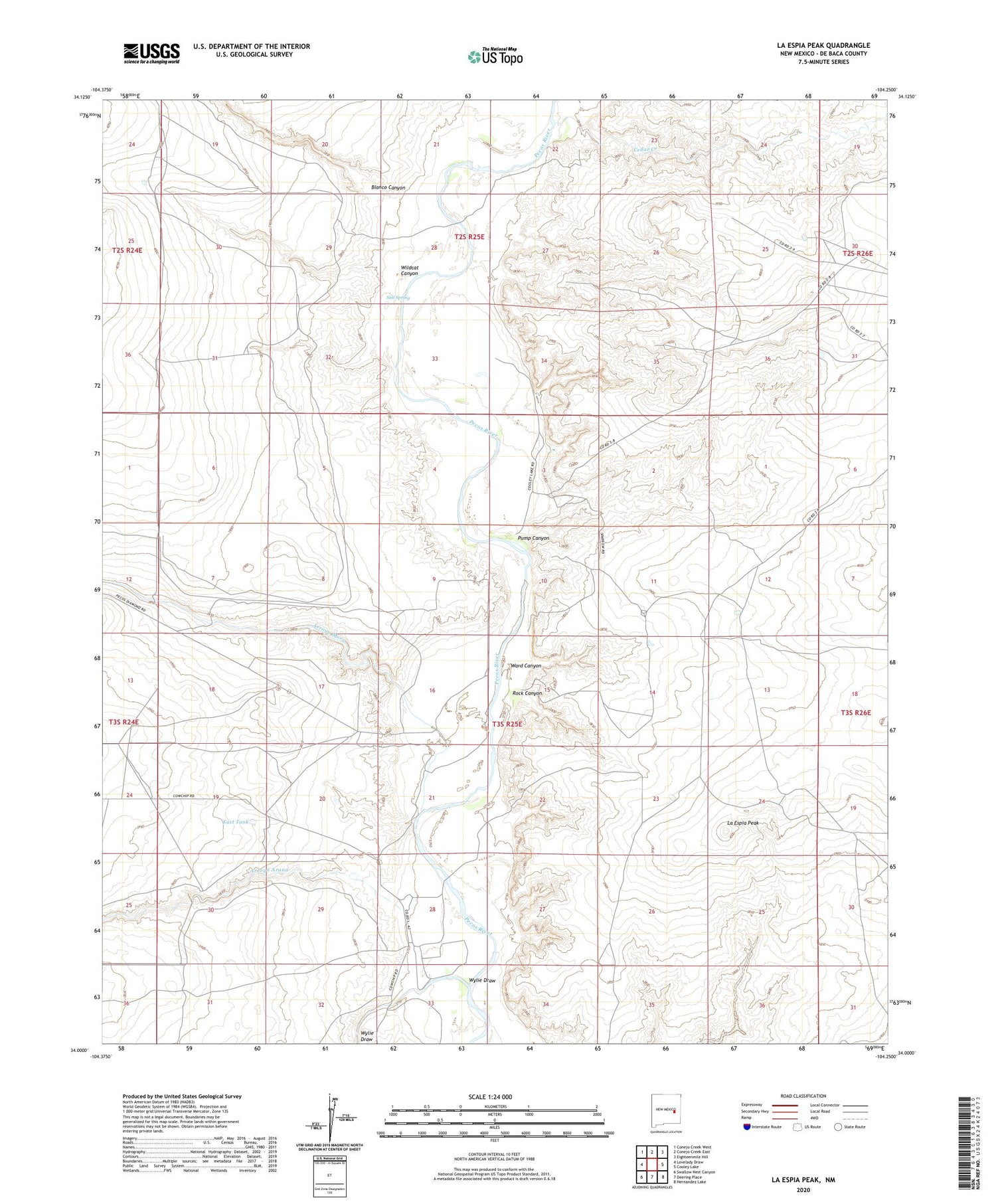 La Espia Peak New Mexico US Topo Map Image