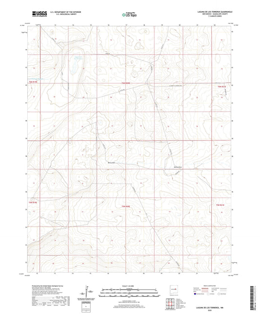Laguna De Los Terreros New Mexico US Topo Map Image
