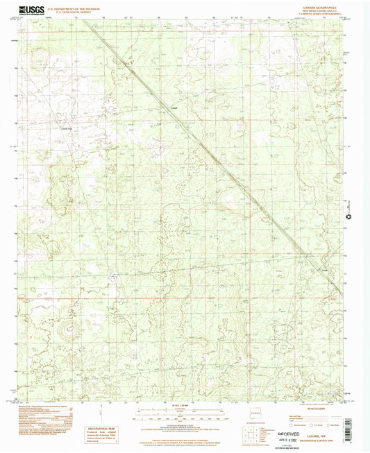 Classic USGS Lanark New Mexico 7.5'x7.5' Topo Map Image