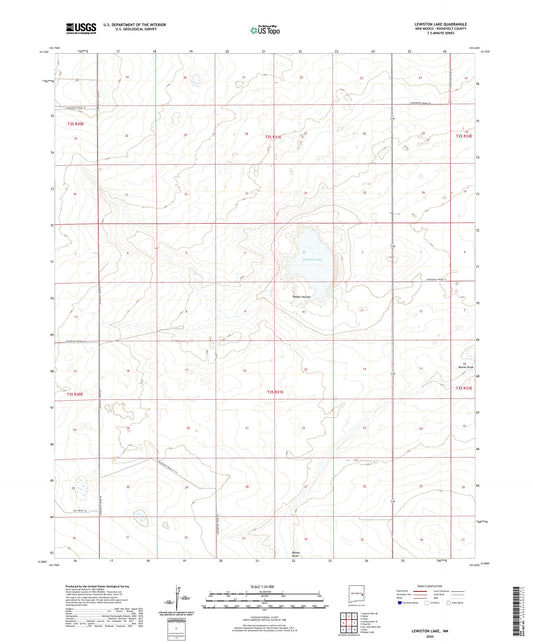 Lewiston Lake New Mexico US Topo Map Image