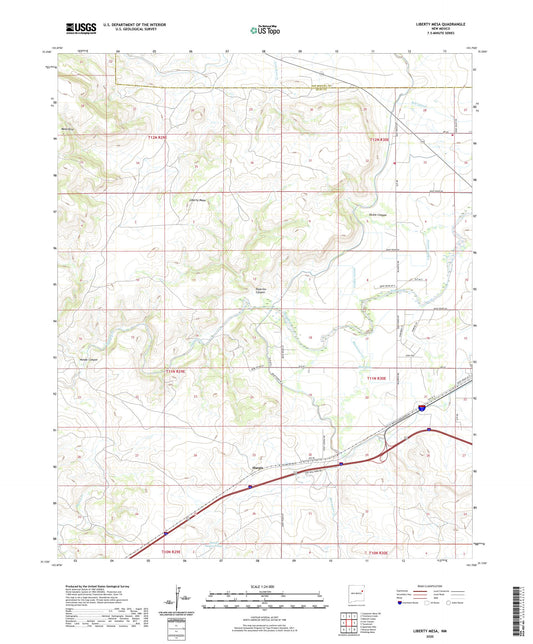 Liberty Mesa New Mexico US Topo Map Image