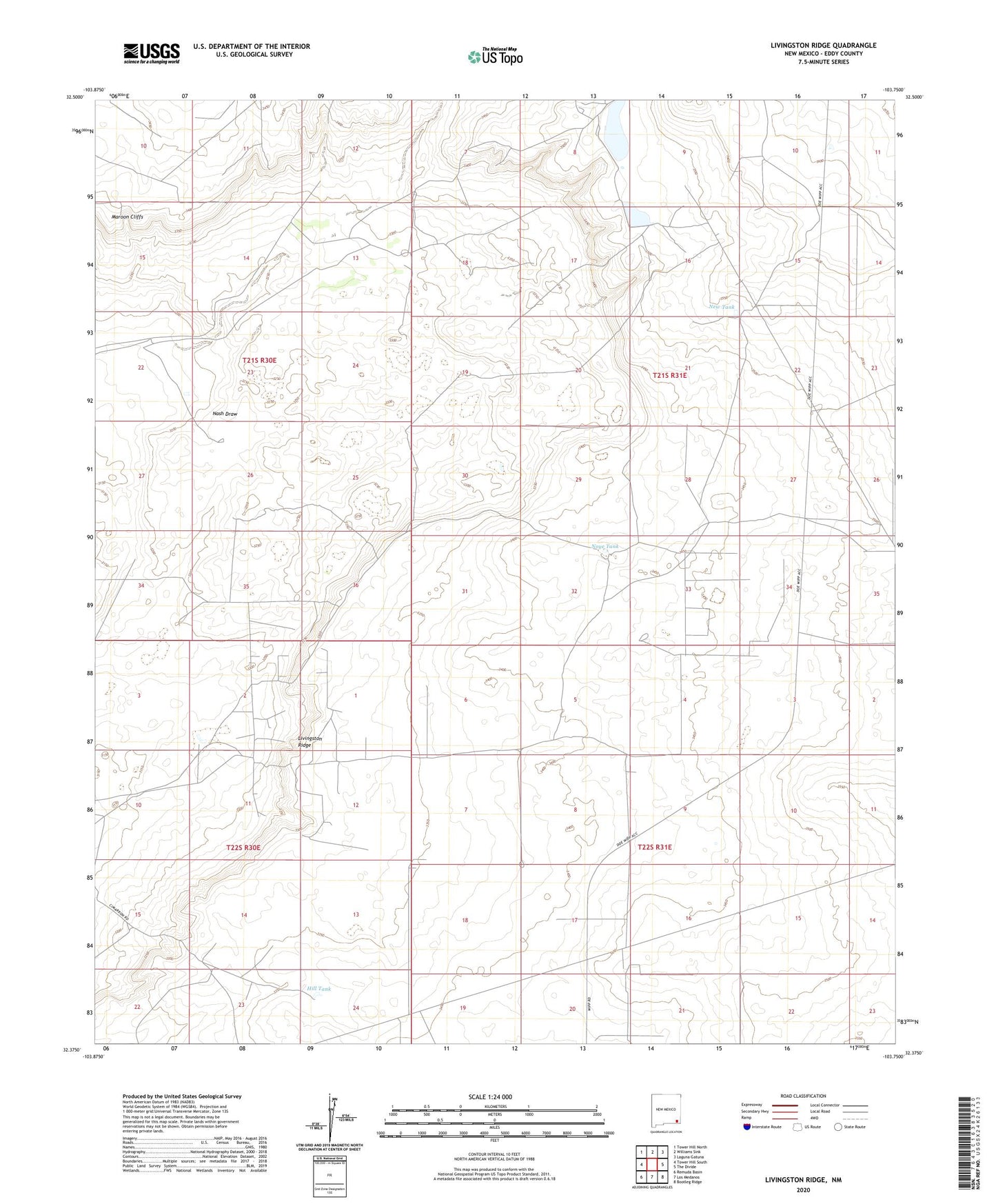 Livingston Ridge New Mexico US Topo Map Image