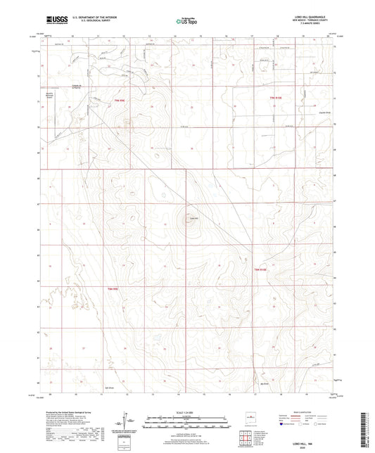Lobo Hill New Mexico US Topo Map Image