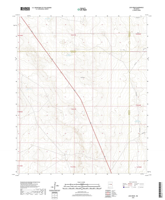 Loco Draw New Mexico US Topo Map Image