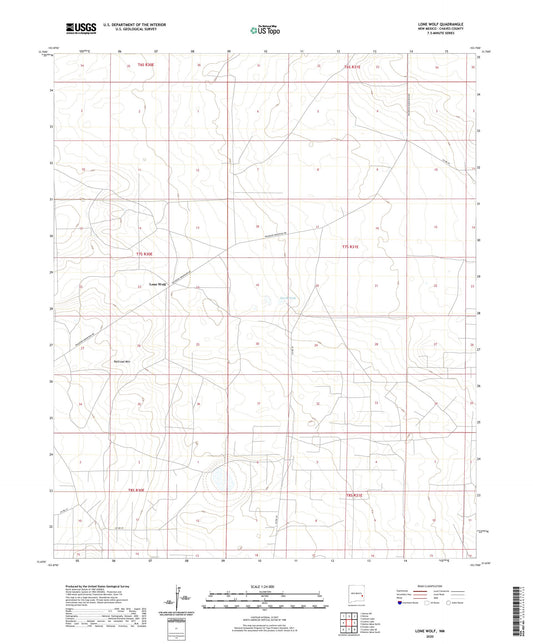 Lone Wolf New Mexico US Topo Map Image