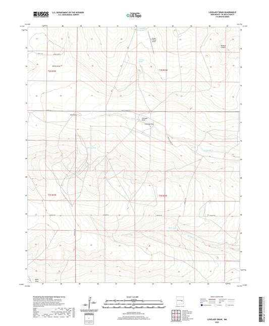 Lovelady Draw New Mexico US Topo Map Image