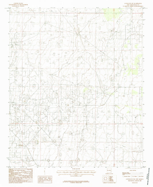 Classic USGS Lovington SW New Mexico 7.5'x7.5' Topo Map Image