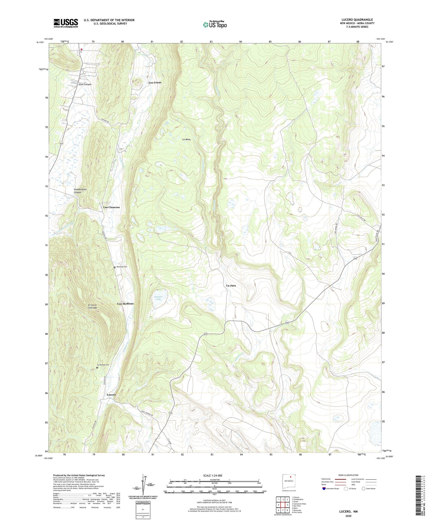 Lucero New Mexico US Topo Map Image